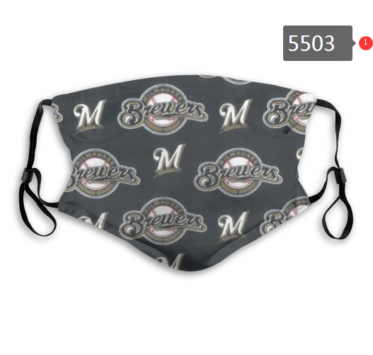 2020 MLB Milwaukee Brewers #3 Dust mask with filter->mlb dust mask->Sports Accessory